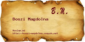 Boszi Magdolna névjegykártya